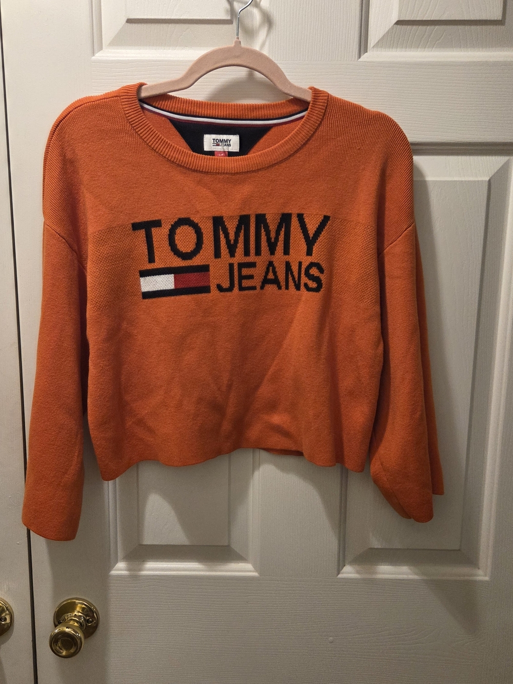 Tommy Hilfiger Women's Orange Logo Sweater